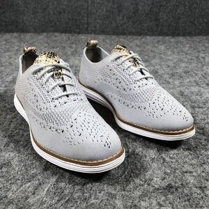 Cole Haan Grand.OS Sneakers Womens 6.5 Gray Knit Snake Print W20403